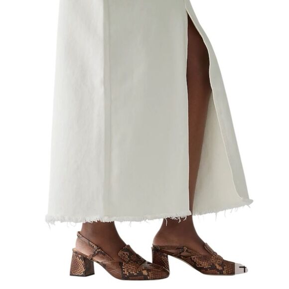 J Crew Denim maxi skirt in white Womens Size 28 - Picture 4 of 10